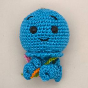 Häkeltier Qualle "Medusa" 'blau' 27 auf Lager